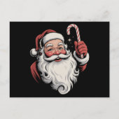 Kerstman Retro Cadeau Vintage Feestdagenkaart (Voorkant)