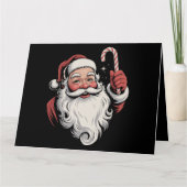 Kerstman Retro Cadeau Vintage Kaart (Voorkant)
