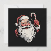 Kerstman Retro Cadeau Vintage Kaart (Voorkant)
