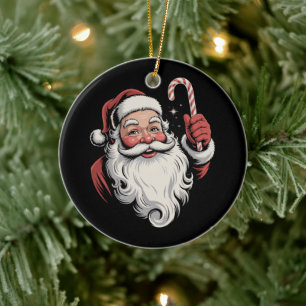 Kerstman Retro Cadeau Vintage Keramisch Ornament
