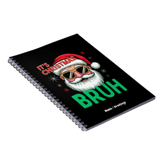 Kerstman Retro Kerstman Meme Grappige Kerst  Notitieboek (Rechterzijde)