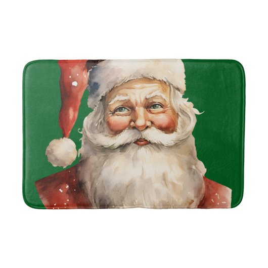 Kerstman Retro Kerstmis Badmat (Voorkant)