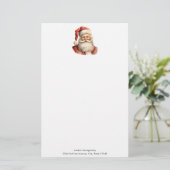 Kerstman Retro Kerstmis Briefpapier (Staand voorkant)