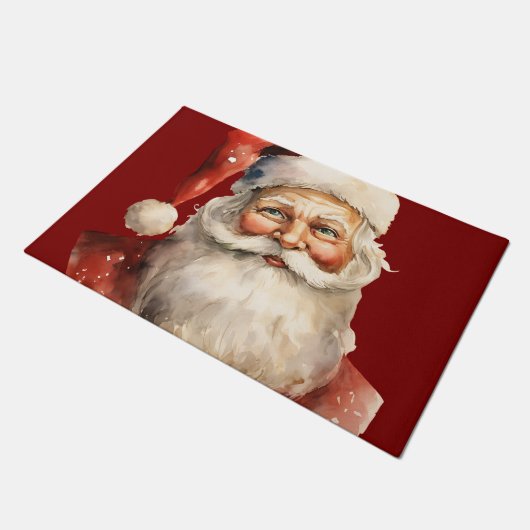Kerstman Retro Kerstmis Deurmat (Schuin)