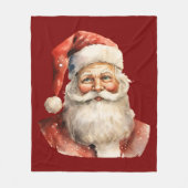 Kerstman Retro Kerstmis Fleece Deken (Voorkant)