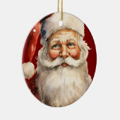 Kerstman Retro Kerstmis Keramisch Ornament (Rechts)