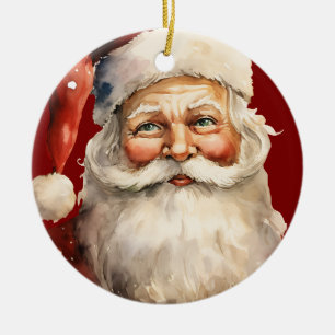Kerstman Retro Kerstmis Keramisch Ornament