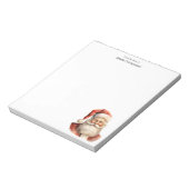 Kerstman Retro Kerstmis Notitieblok (Linkerzijde)