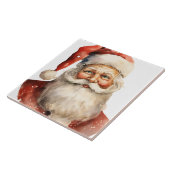 Kerstman Retro Kerstmis Tegeltje (Zijkant)