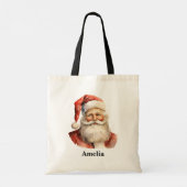 Kerstman Retro Kerstmis Tote Bag (Achterkant)
