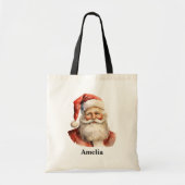 Kerstman Retro Kerstmis Tote Bag (Voorkant)