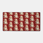 Kerstman Retro Kerstpatroon Bureaumat (Voorkant)