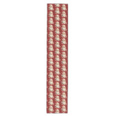 Kerstman Retro Kerstpatroon Medium Tafelloper (Voorkant)
