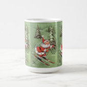 Kerstman  Retro Santa Claus op Skis Koffiemok (Center)