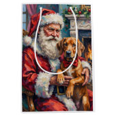 Kerstman Rhodesian Ridgeback Kerst Kunst Medium Cadeauzakje (Voorkant)