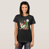 Kerstman Ridder Rendier Pluche Kat Kerstboom T-shirt (Voorkant volledig)