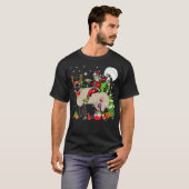 Kerstman Ridder Rendier Siamese Kat Kerstboom L T-shirt (Voorkant volledig)
