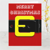 Kerstman Riem Kaart (Gele Bloem)