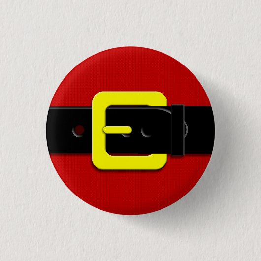 Kerstman riem ronde button 3,2 cm (Voorkant)