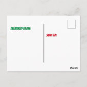 Kerstman rijden op een kameel briefkaart (Achterkant)