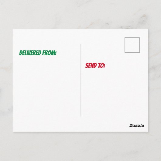 Kerstman rijden op een kameel briefkaart (Achterkant)