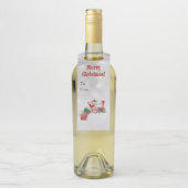 Kerstman rijdend in Kerstpepermunt Snoep Trein Flessenhanger (Op fles)