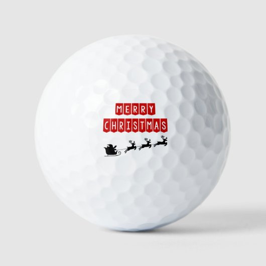 Kerstman rijdt in golfkar golfballen (Voorkant)