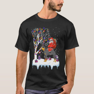 Kerstman rijdt op Australische veehondkerstboomver T-shirt
