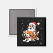 Kerstman rijdt op Cavalier King Charles Spaniel D Magneet (Voorkant / Achterkant)