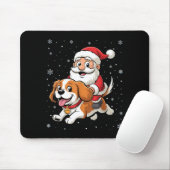 Kerstman rijdt op Cavalier King Charles Spaniel D Muismat (Met muis)