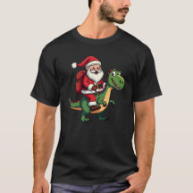 Kerstman rijdt op een dinosaurus beste kerstcadeau