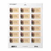 Kerstman rijdt op een ezel Vintage adreslabel Etiket (Full Sheet)