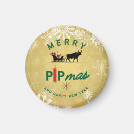 Kerstman rijdt op een stieren slee – Forex Pipmas Magneet