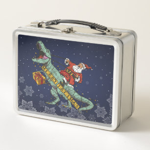 Kerstman rijdt op T Rex - Prettig Trexmas