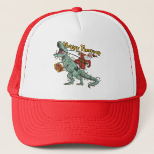 Kerstman rijdt op T Rex - Prettig Trexmas Trucker Pet