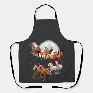 Kerstman rijdt paarden Paardenslee Equestrian  Schort