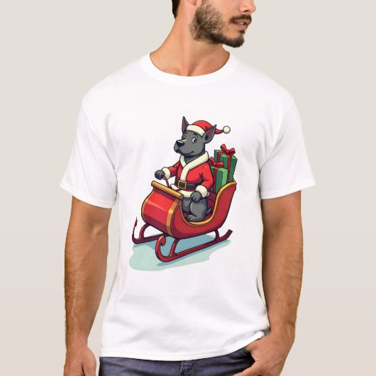 Kerstman rit van Pitbull T-shirt (Voorkant)