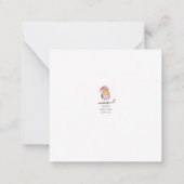 Kerstman Robin Notitiekaartje (Achterkant)