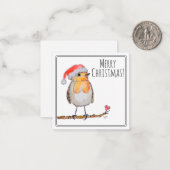 Kerstman Robin Notitiekaartje (Voorkant / Achterkant in situ)