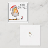 Kerstman Robin Notitiekaartje (Voorkant / Achterkant)