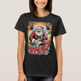 Kerstman Rock Ster T-shirt