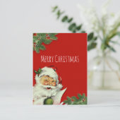  Kerstman Rode Kerstmis Groet Feestdagenkaart (Staand voorkant)