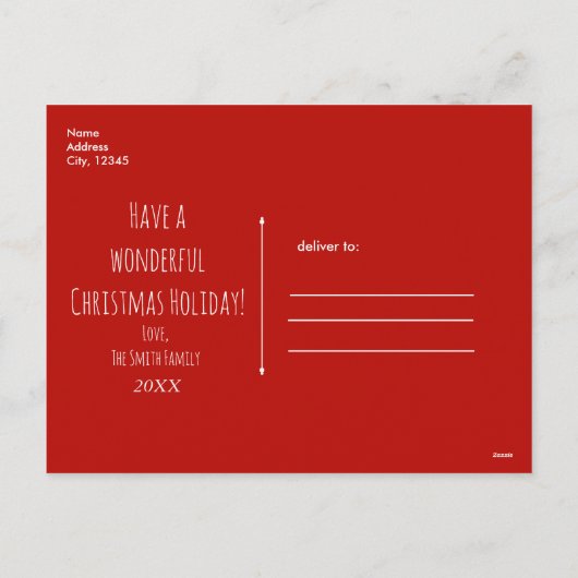  Kerstman Rode Kerstmis Groet Feestdagenkaart (Achterkant)