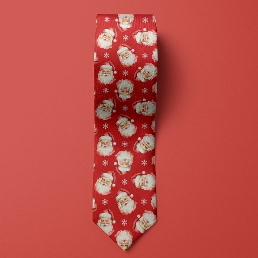  Kerstman Rode Kerstmissneeuwvlok Stropdas