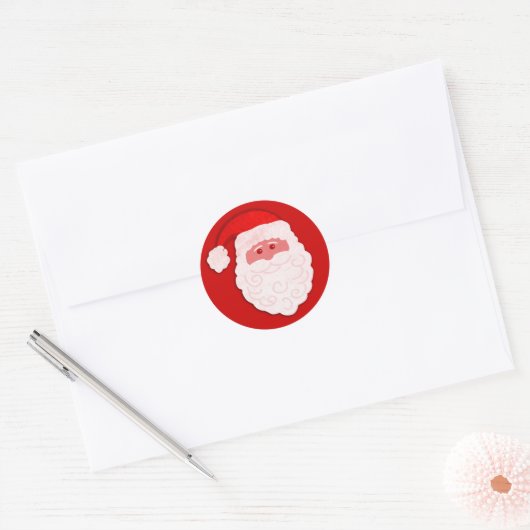 Kerstman rode sticker (Envelop)