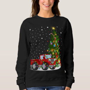 Kerstman Rode Vrachtwagen Xmas Boom Verlichting Ro Trui