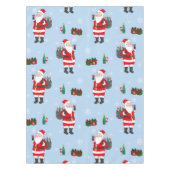 Kerstman Rode Wijn Decor Feestelijke Vakantie Tafelkleed (Voorkant)