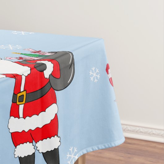 Kerstman Rode Wijn Decor Feestelijke Vakantie Tafelkleed (Voorbeeld)