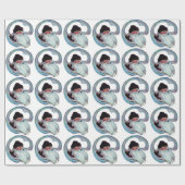 kerstman Roken een pijp Cadeaupapier (Vlak)