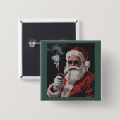 Kerstman Rokt Feest Grappige Kerst Vakantie Vierkante Button 5,1 Cm (Voorkant /achterkant)